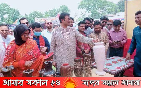 গাইবান্ধায় বর্ণাঢ্য বৈশাখি মেলায় নতুন বছরের আনন্দ উদ্‌যাপন