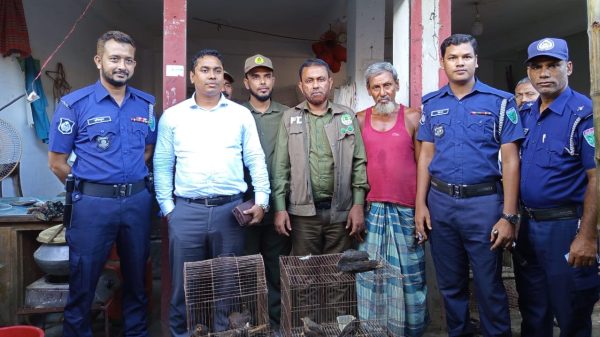 মাধবপুরে ২০টি বন্যপাখি উদ্ধার, জরিমানা ১০ হাজার