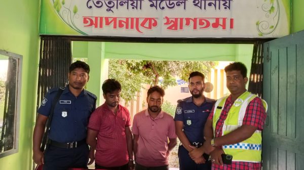 তেঁতুলিয়ায় ২০০ পিস ট্যাপেন্টাডলসহ দুই মাদক ব্যবসায়ী আটক