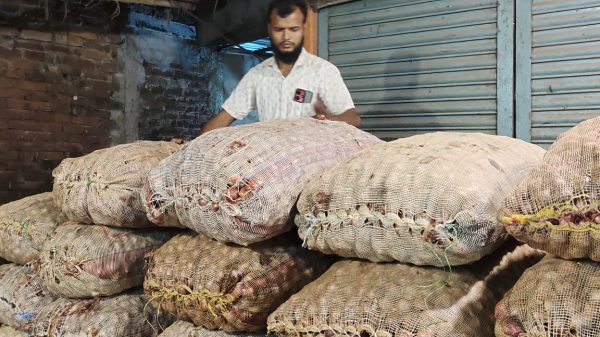 ভারতীয় পেঁয়াজে স্বস্তির হাওয়া হিলির বাজারে দেশি পেঁয়াজের দাম কমছে
