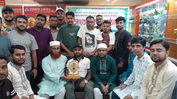 জগন্নাথপুরে ইমদাদুল হক সুমনকে সংবর্ধনা