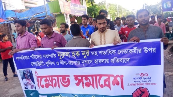 হাতিয়ায় নুরের ওপর হামলার প্রতিবাদে বিক্ষোভ ও সমাবেশ
