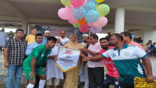 কিশোরগঞ্জে তারুণ্যের উৎসব জাতীয় ফুটবল চ্যাম্পিয়নশীপ লীগ ২০২৫ এর উদ্বোধন