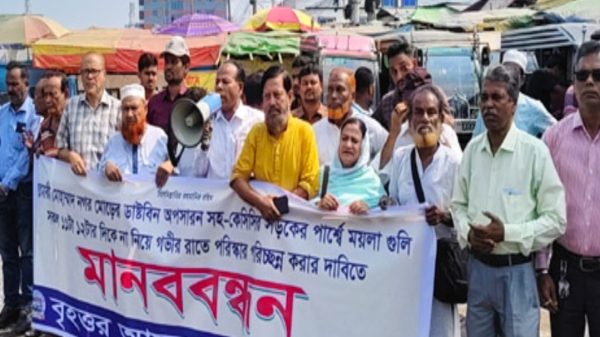 গল্লামারীর ডাস্টবিন দ্রুত না সরালে কঠোর কর্মসূচির হুঁশিয়ারি