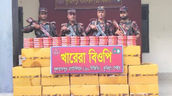 সুলতানপুরে ১.০৫ কোটি টাকার ভারতীয় অবৈধ পণ্য জব্দ