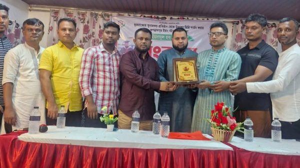 : জগন্নাথপুর ইয়াং স্টারের সংবর্ধনায় ইমদাদ