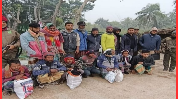 সুন্দরবনে অবৈধ মাছ শিকারে ৩টি ট্রলারসহ ১৩ জেলে আটক