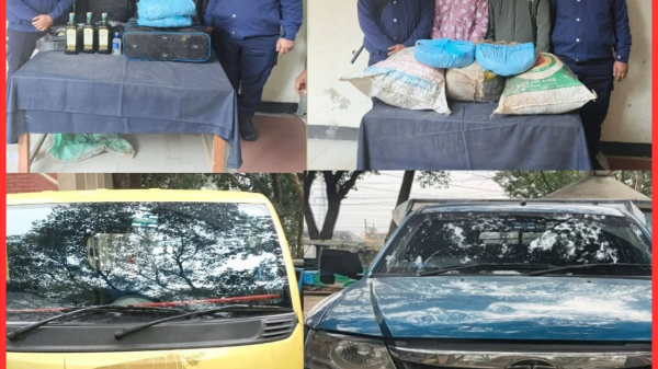 আশুগঞ্জ থানা পুলিশের পৃথক অভিযানে ২৪ কেজি গাঁজা ও মদসহ ৪ মাদক কারবারি গ্রেফতার