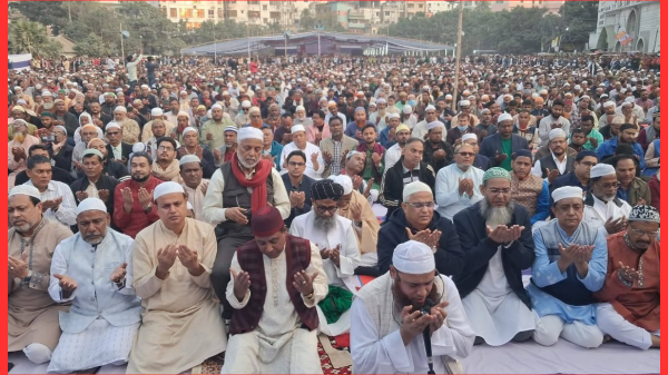 বগুড়ায় বিএনপির গণদোয়ায় খালেদা জিয়ার সুস্থতা কামনা