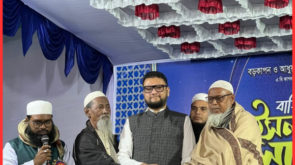 জগন্নাথপুরে সৈয়দ তালহা আলমকে সংবর্ধনা প্রদান