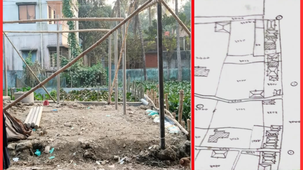 শার্শায় সরকারি রাস্তায় অবৈধ ঘর নির্মাণ, প্রশাসনের হস্তক্ষেপ কামনা