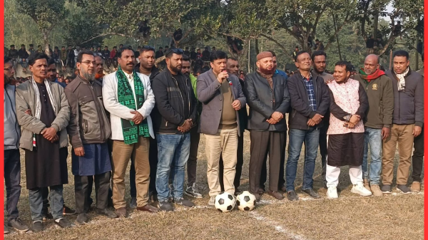 শাজাহানপুরে শহীদ জিয়া ফুটবল টুর্নামেন্টের