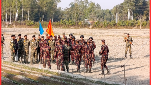ফুলবাড়ী সীমান্তে বিজিবি–বিএসএফ উচ্চ পর্যায়ের পতাকা বৈঠক