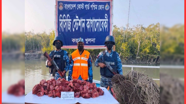 সুন্দরবনে পাচারের সময় ফাঁদসহ ১০০ কেজি হরিণের মাংস উদ্ধার