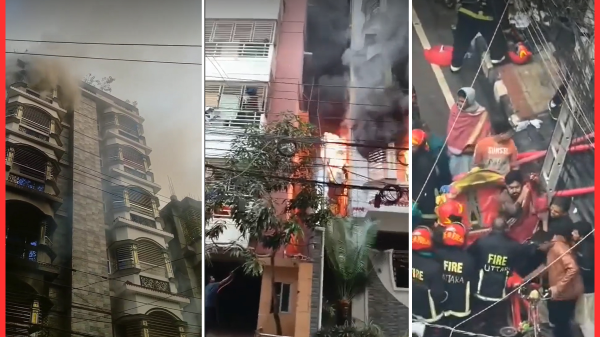 উত্তরায় আবাসিক ভবনে অগ্নিকাণ্ডে মৃতের সংখ্যা বেড়ে ৬