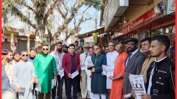 জগন্নাথপুরে স্বতন্ত্র প্রার্থী ব্যারিস্টার আনোয়ার হোসেনের গণসংযোগ, ভোটারদের ব্যাপক সাড়া