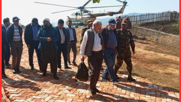 আলীকদমে সীমান্ত সড়ক উন্নয়ন কাজ পরিদর্শন সরকারের দুই উপদেষ্টা