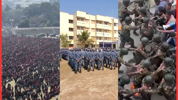 জাতীয় নির্বাচন ঘিরে প্রস্তুত আইনশৃঙ্খলা বাহিনী, চলছে মহড়া ও প্যারেড