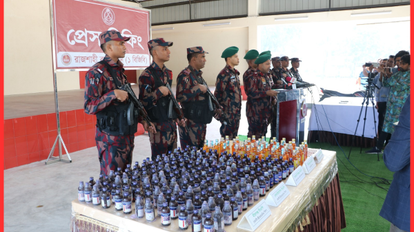 রাজশাহীর সীমান্ত থেকে অস্ত্রের চালান জব্দ