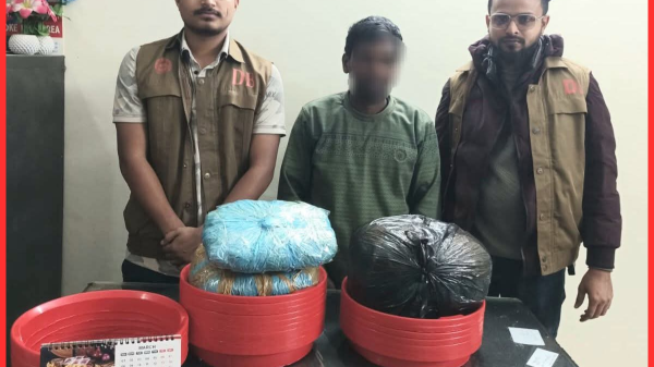 হবিগঞ্জে বিশেষ কৌশলে মাদক পাচারকালে ৬ কেজি গাঁজাসহ গ্রেফতার