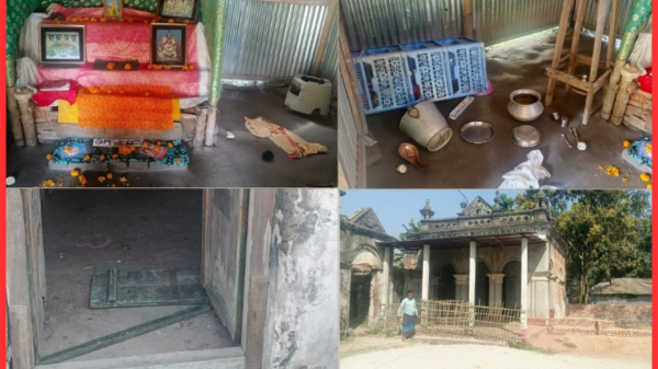 উলিপুরে প্রাচীন মন্দিরে চুরি, মূর্তি ও পূজার সামগ্রী হারিয়ে গেলো