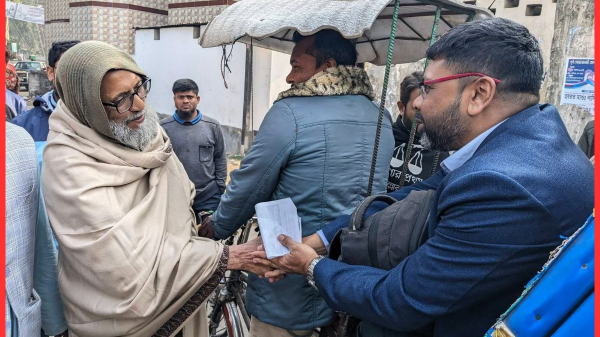ফরিদপুরে দাঁড়িপাল্লা প্রতীকের পক্ষে লিফলেট বিতরণ ও পথসভা