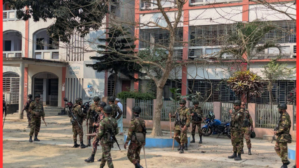 ইসলামপুরে ভোটকেন্দ্র পরিদর্শনে সেনা-বিজিবি, নিরাপত্তা জোরদার