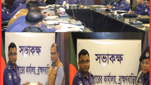 ব্রাহ্মণবাড়িয়ায় জেলা পুলিশের মাসিক অপরাধ পর্যালোচনা সভা অনুষ্ঠিত