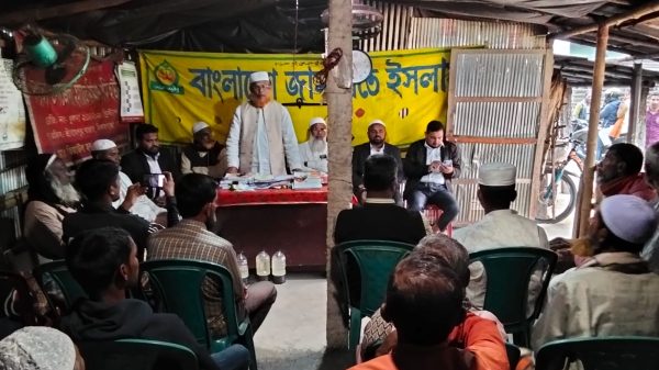 ঝিকরগাছায় জামায়াত প্রার্থীর পক্ষে গণসংযোগ