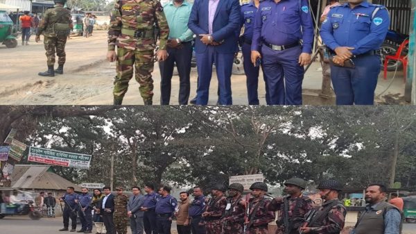 নির্বাচন ঘিরে ব্রাহ্মণবাড়িয়ায় যৌথবাহিনীর চেকপোস্ট ও টহল জোরদার