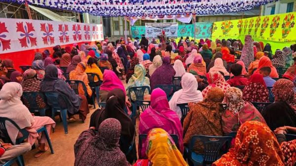 বাউফলের দ্বিপাশায় নারীদের উৎসবমুখর ভোটসংলাপ