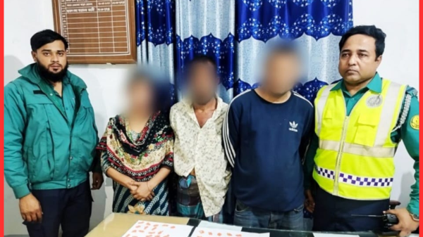 দক্ষিণ সুরমা থেকে নারীসহ আটক ৩, ৪০০ পিস ইয়াবা জব্দ