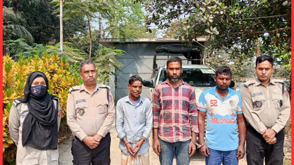 বগুড়ার দুপচাঁচিয়ায় গাঁজাসহ তিনজন গ্রেফতার