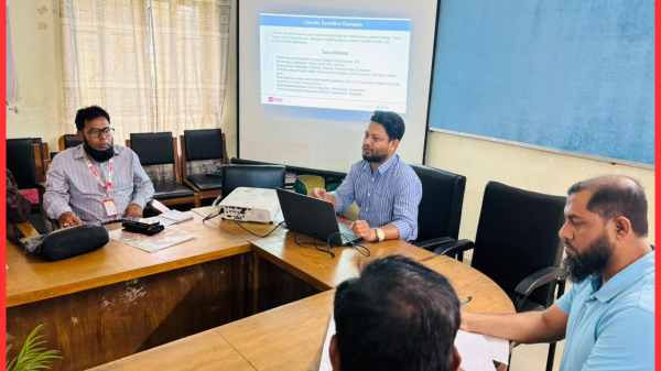 জগন্নাথপুরে ব্র্যাকের উদ্যোগে জলবায়ু পরিবর্তনজনিত স্বাস্থ্যঝুঁকি সচেতনতামূলক সভা