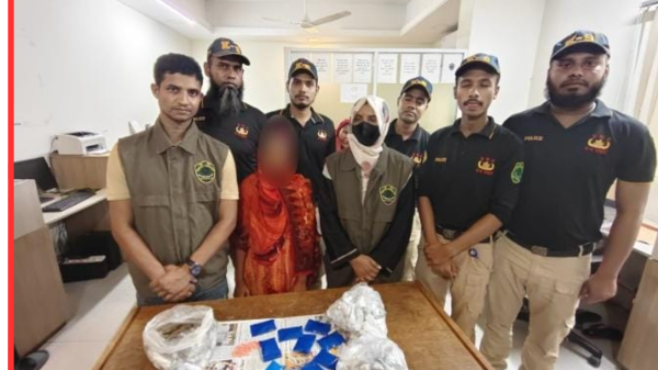 খিলগাঁও থানা এলাকা থেকে মাদক কারবারি গ্রেফতার