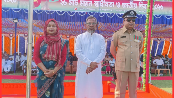 গুরুদাসপুরে নানা আয়োজনে স্বাধীনতা ও জাতীয় দিবস উদযাপন