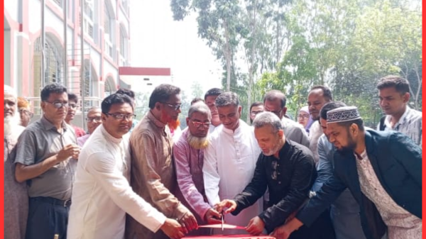 বেলকুচিতে শহীদ মিনারের ভিত্তিপ্রস্তর উদ্বোধন ও ফলক উন্মোচন