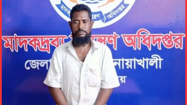 নোয়াখালীর মাইজদীতে প্রায় ৪ হাজার পিস ইয়াবাসহ আটক এক ব্যক্তি