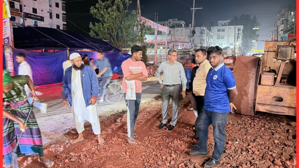 নোয়াখালী সদর হাসপাতাল সড়কের উন্নয়ন কাজ শুরু