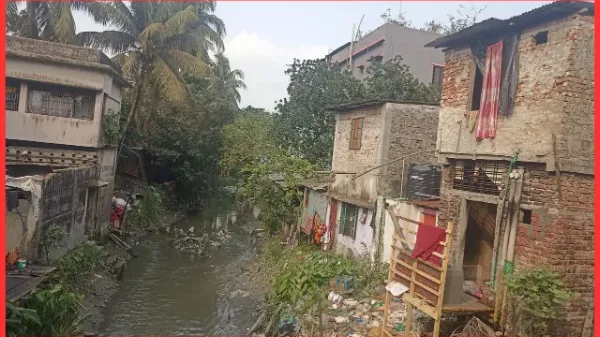 মঠবাড়িয়ায় কেন্দ্রীয় মন্দিরের পেছনের খাল দখল ও দূষণে জনদুর্ভোগ চরমে