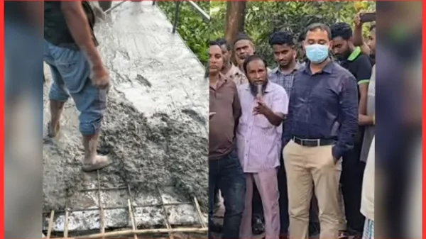 আগৈলঝাড়ায় ব্রিজে রডের বদলে বাঁশ: সত্যতা পেয়ে ঢালাই ভাঙার নির্দেশ