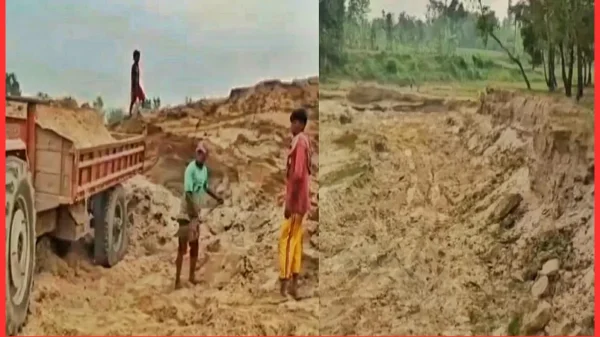 ধামইরহাটে আশ্রয়ণ প্রকল্পের পাশে বালুখেকোদের থাবা, হুমকির মুখে নদী ও জনপদ