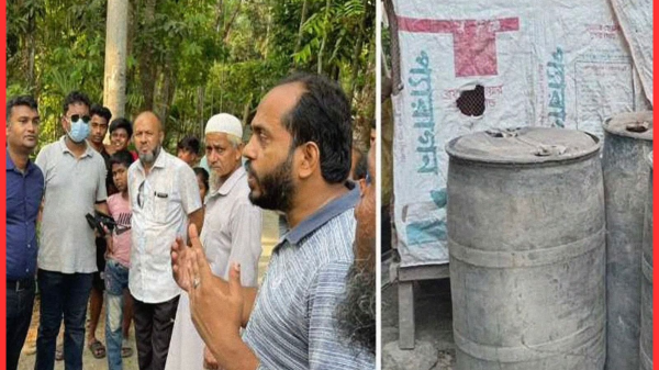 মুলাদীতে ইউপি সদস্যের বাড়িতে অভিযান: ৮০০ লিটার ডিজেল ও এক টন সরকারি চাল জব্দ